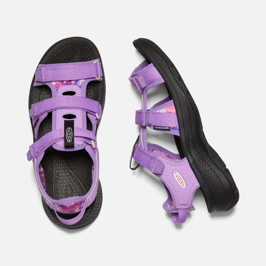 Sandálias Femininas Astoria West Bico Aberto Tutu Tye Dye Roxo - Image 2