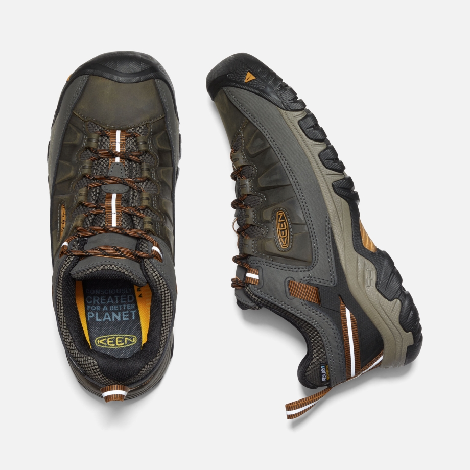 Sapatos De Caminhada à Prova D'água Targhee Iii Marrom-oliva Preto E Dourado Para Homens Tutu - Image 2