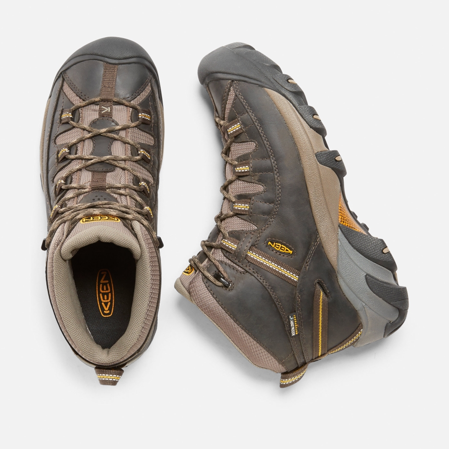Targhee Ii Botas De Caminhada à Prova D'água Para Homem Tutu Preto Verde-oliva Amarelo - Image 2